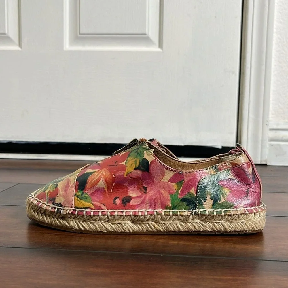 Patricia Nash‎ Eva Espadrille Slip On Flats Women size 6 Floral Cottagecore Boho